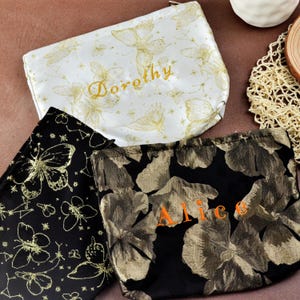 Custom Cosmetic Bag | Personalized Embroidered Cosmetic Bag | Makeup Bag for Bridesmaids | Bridesmaid Gifts Proposal|Bachelorette party gift