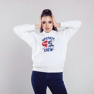 Bills Mafia Hoodie Buffalo NY Football Sweatshirt Tailgate Game Day Unisex Hoodie Crazy Fan Vibes DTF Sleeve Print Buffalo Sports Apparel
