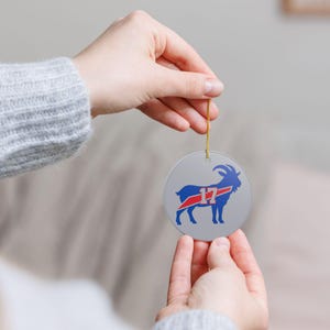 Buffalo Bills Football GOAT 17 Christmas Ornament | Mafia Approved