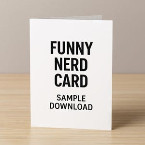 testkaart, printbare kaart, nerdkaart, demo pdf