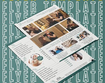 Nail Salon Flyer Canva Template, Beauty Business, Esthetician Design (Digital Download)