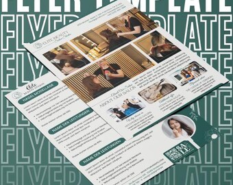 Beauty Salon Flyer Template, Double-Sided Canva Design (Digital Download)