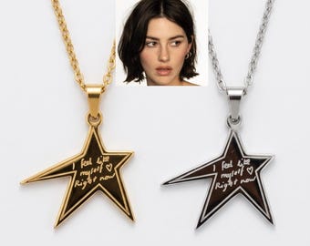 GA Lyric Star Necklace: "I feel like myself right now" Stainless Steel