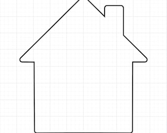 Huisoverzicht SVG PNG | Eenvoudig thuisgesneden bestand | Minimale lijntekeningen clipart voor Cricut
