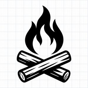 Campfire SVG PNG Clipart: Bonfire Cut File for Cricut & Silhouette (Digital Download