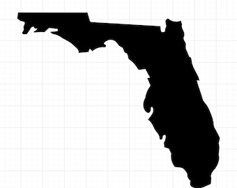 Florida Silhouette SVG PNG | Solid Florida State Shape for Cricut, Florida Map Svg, USA State Cut File, Minimalist Design