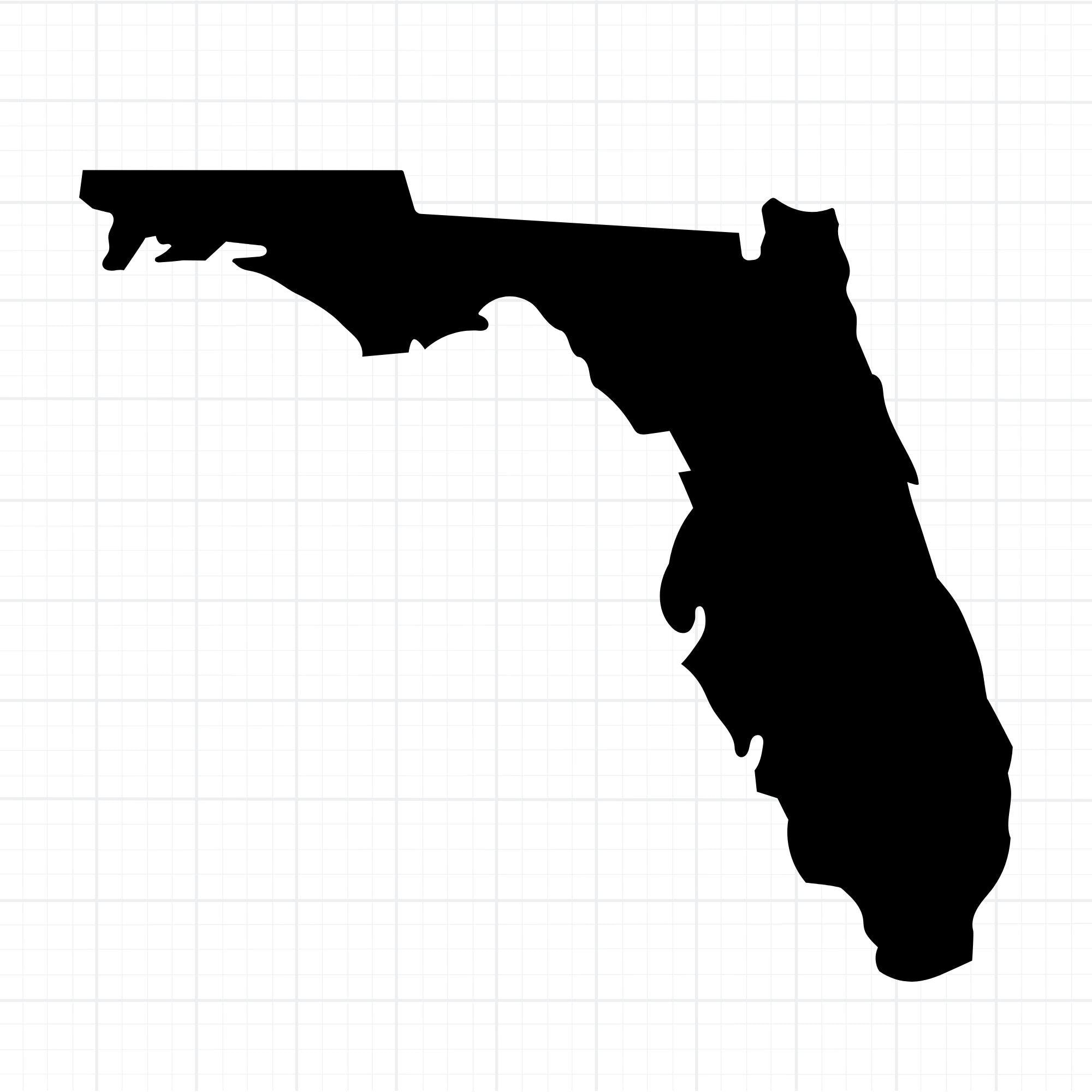 Florida Silhouette SVG PNG | Solid Florida State Shape for Cricut ...