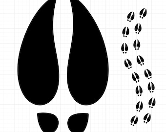 Deer Tracks SVG PNG | Deer Hoof Print Silhouette Set, Hunting Cut File for Cricut, Wildlife Footprints Clipart, Outdoors Camping SVG