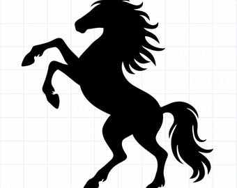 Rearing Horse SVG | Mustang Silhouette SVG | Horse PNG for Cricut Crafts & Western Decor