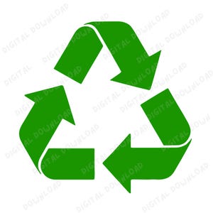 Recycle Symbol SVG: Green Recycling Arrows Clipart (Digital Download