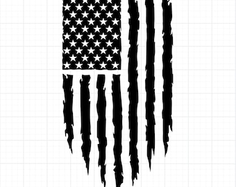 Distressed American Flag SVG PNG Patriotic Grunge USA Cricut Glowforge Cut File
