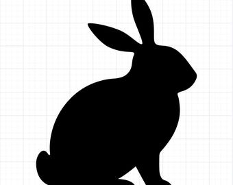 Rabbit Silhouette SVG PNG | Bunny Animal Cut File | Wildlife Clipart for Cricut & Glowforge