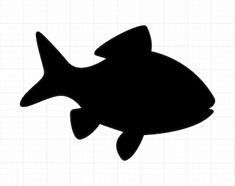 Vis silhouet SVG PNG | Eenvoudig visbestand | Clipart vissen voor Cricut & Glowforge
