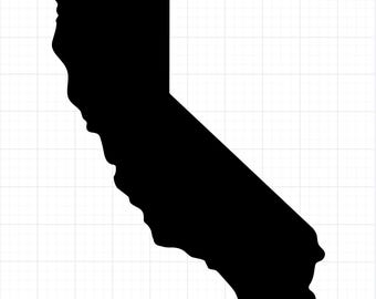 California State SVG PNG | California Silhouette Cut File, CA Outline Map Clipart for Cricut, State Shape Vector, Usa Map Svg