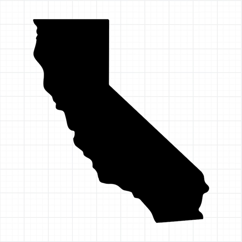 California State SVG PNG | California Silhouette Cut File, CA Outline ...