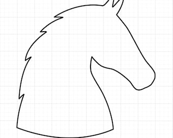 Minimalist Horse Head Outline SVG | Simple Horse Silhouette SVG | Farm Animal Line Art PNG for Cricut