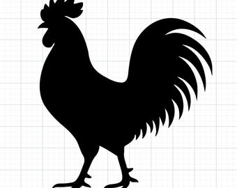 Rooster SVG PNG | Rooster Silhouette SVG | Farm Animal Svg | Chicken Svg | Barnyard Cut File | Farmhouse Decor Svg | Cricut Country Design