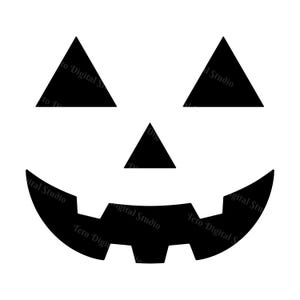 Halloween pumpa ansikte SVG PNG JPG Jack O'Lantern vektorgrafikdesign Cricut laserskuren fil