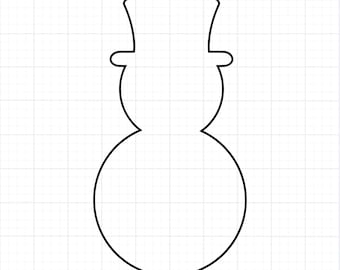 Snowman Outline SVG PNG | Simple Snowman Cut File | Christmas Winter Clipart for Crafts