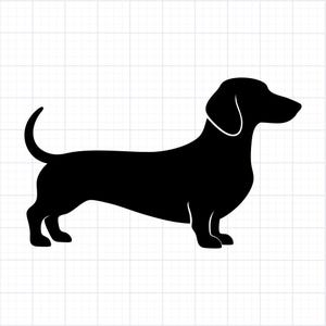 Silueta de perro salchicha SVG PNG / Archivo de corte de perro salchicha / Clipart de perro salchicha para Cricut y Silhouette