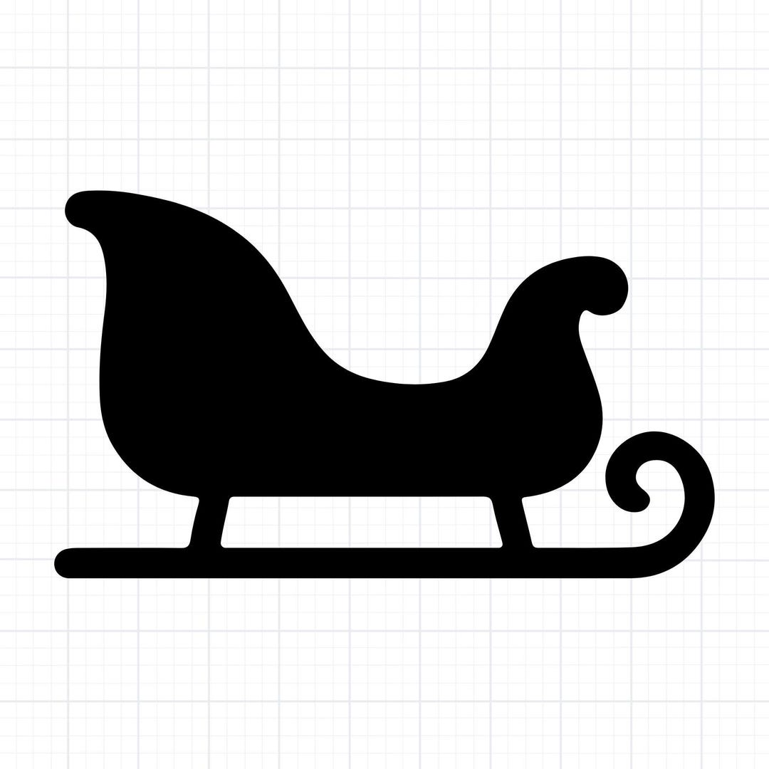 Santa Sleigh SVG PNG | Christmas Sleigh Silhouette for Cricut, Holiday ...