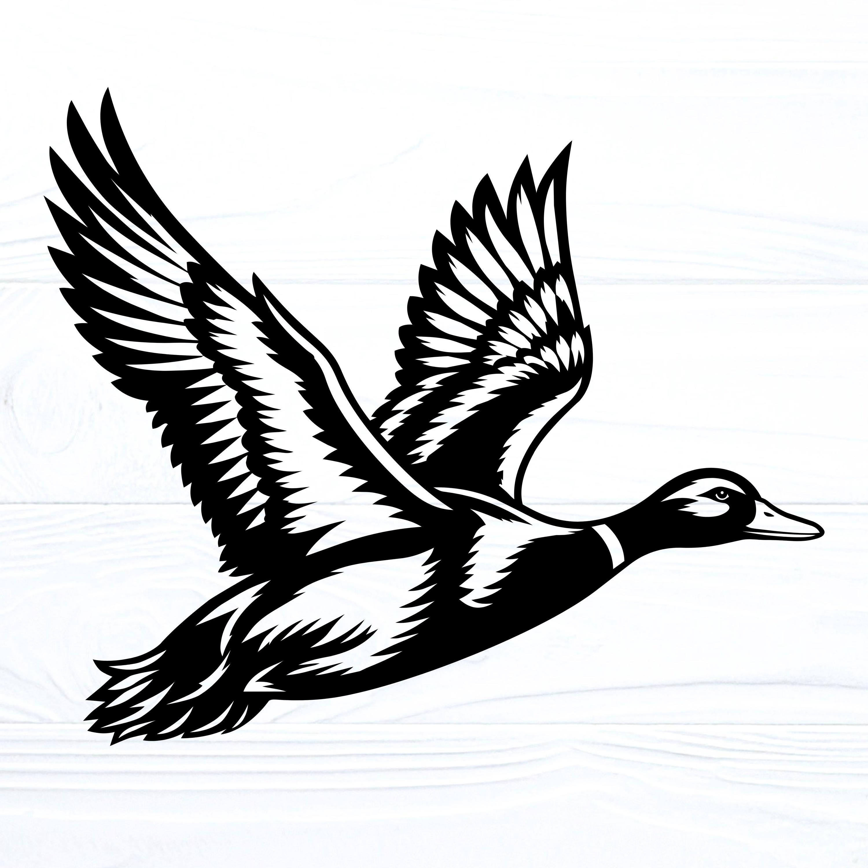 Flying Duck SVG DXF PNG Vector Graphic Design Cricut Laser Cut File - Etsy