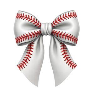 Girly Baseball Bow PNG Niedliche Baseball Schleife Softball Mom Sport Clipart