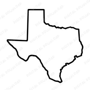Texas State Outline SVG PNG | TX State Shape Clipart for Cricut, Sublimation & Vinyl Crafts | Lone Star State Silhouette | Digital Download