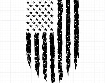 Distressed American Flag SVG PNG Patriotic Usa Flag Cut File Vector Design