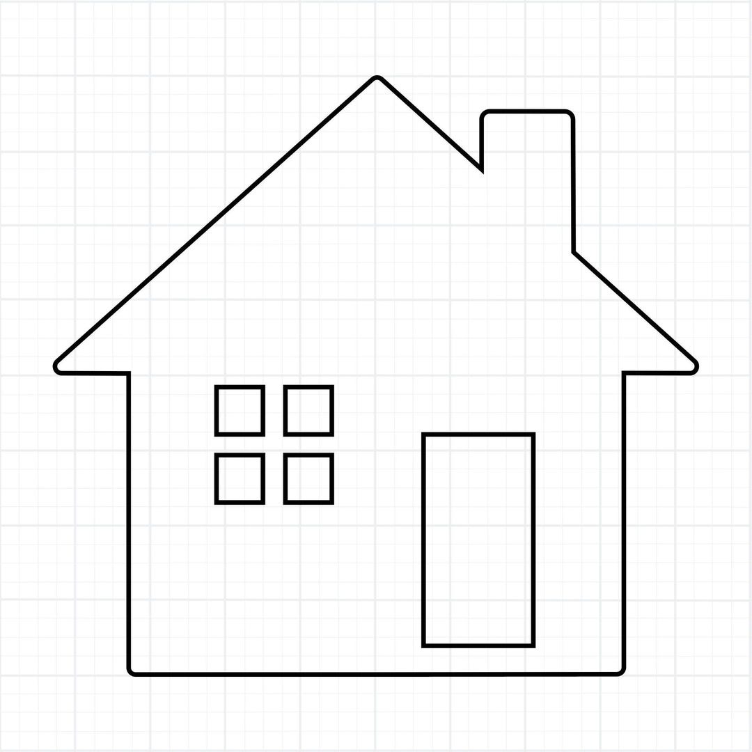 House Outline SVG PNG | Simple Home Cut File | Minimal Cottage Clipart ...