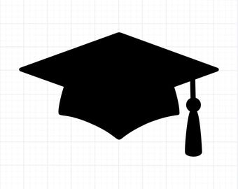 Graduation Cap Silhouette SVG PNG | Senior Class Cut File | Graduation Clipart for Cricut & Glowforge