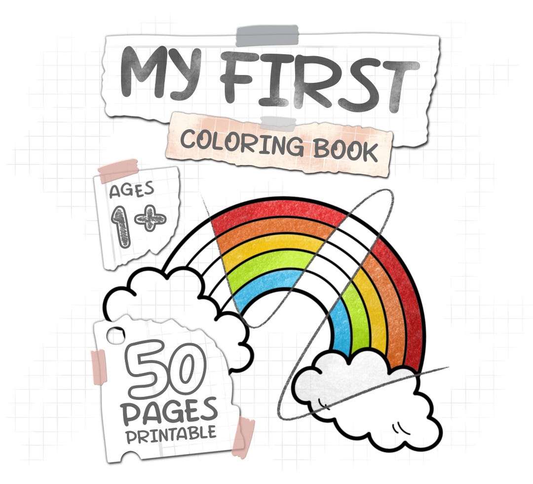 Printable First Coloring Pages for Kids | Easy Coloring Book PDF | Baby ...
