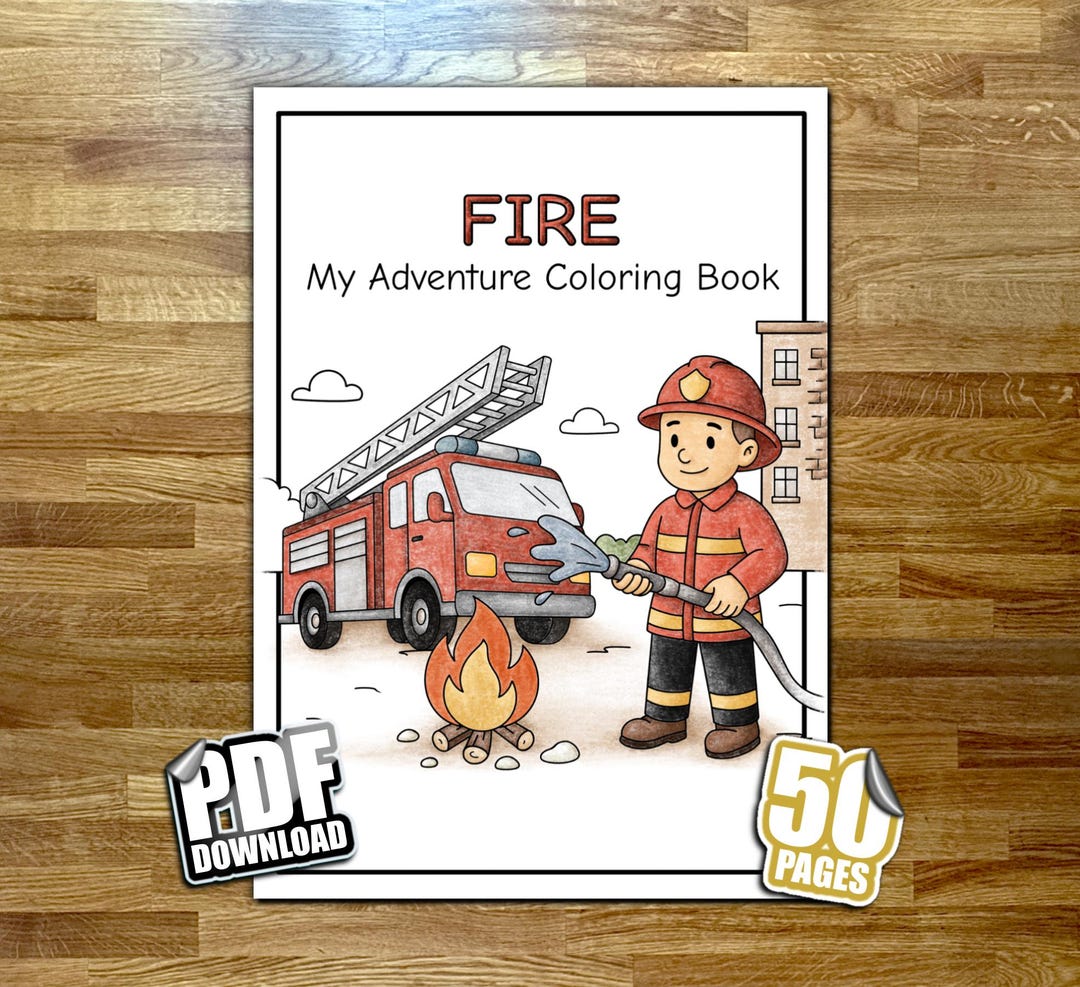Firefighter Coloring Book for Kids • 50 Pages to Download & Color ...
