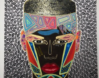 Original painting Divine Feminine powerful woman Grace VI