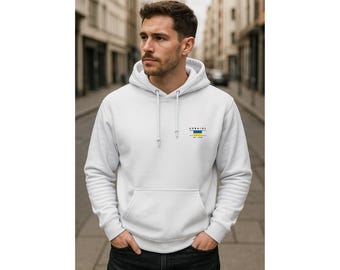 Ukraine My Love Hoodie • Ukrainian Flag Unisex Eco Hoodie • Support Ukraine Sweatshirt • Patriotic Ukraine Gift • Minimalist Apparel