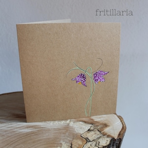 Fritillaria, Cartão Pintado à Mão