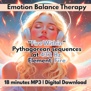 Musique de méditation pour la guérison par l'élément feu | Bain sonore « Fire Within » 432 Hz | Musique pour l'équilibre émotionnel | Musique de soulagement du stress et de l'anxiété