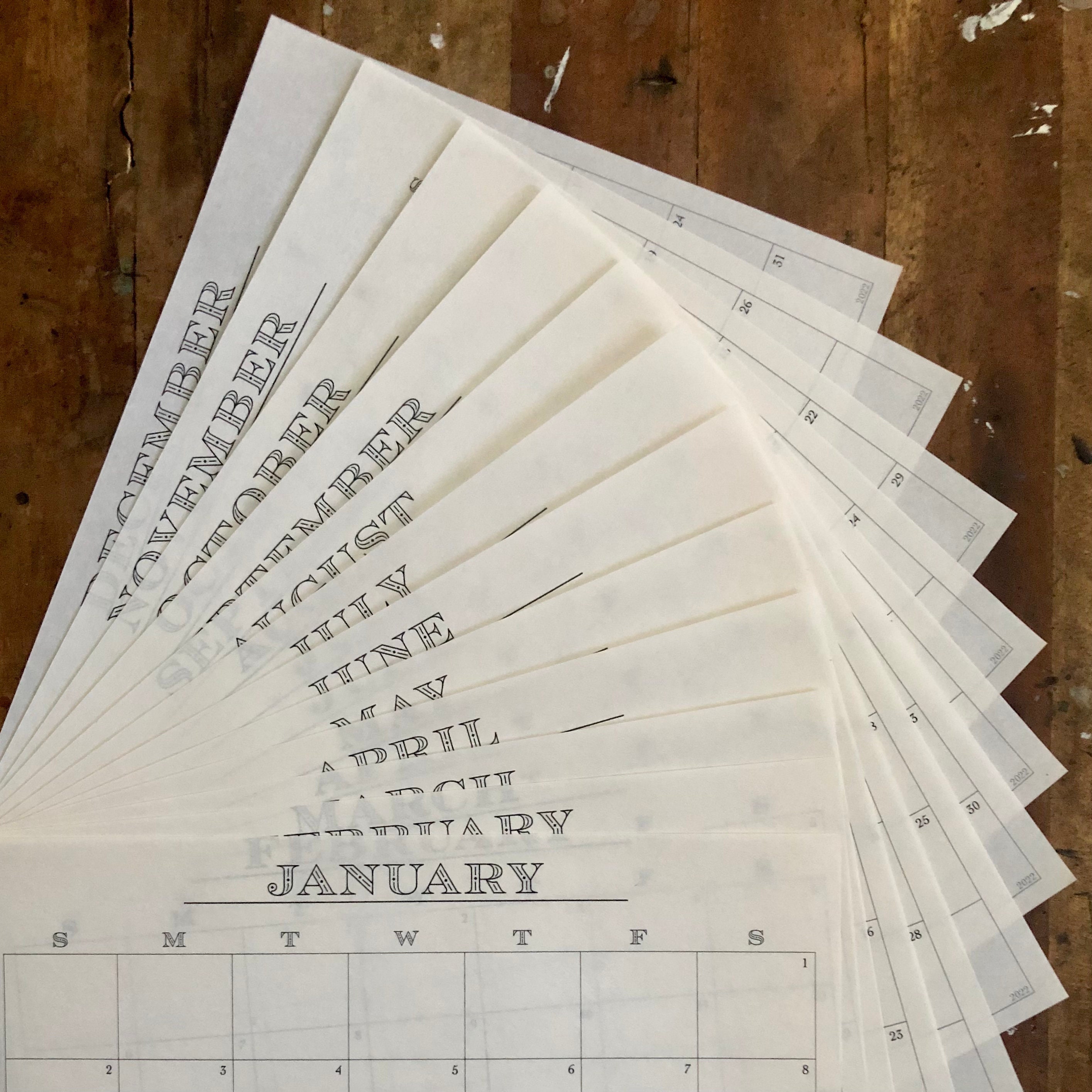 lila s monthly calendar 2022 printable digital download etsy