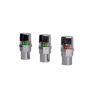 Quickdruck QP-00080 Verchromte Messing 80 psi Reifen Druck Monitor Ventilkappe, (4er Pack)