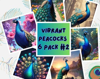 Vibrant Peacock Art Prints: Colorful Home Decor (Digital Download)