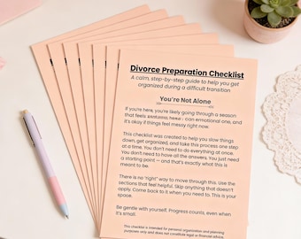Divorce Preparation Checklist | Step-by-Step Planning Guide (PDF Download)