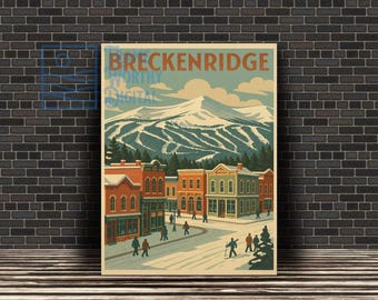 Vintage Ski Resorts Poster Set: Retro Art Deco Travel Prints (Digital Download