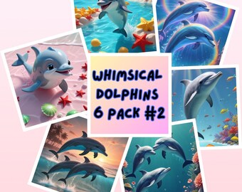 Dolphin Art Prints for Kids: Ocean-Themed Decor (PDF Download)