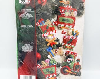 ブシラ キャンディエクスプレストレイン フェルト製クリスマスオーナメントキット レアセット 6個入り