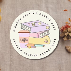 Stickerpakket - JW Pioneer School-stickers - Engels en Spaans (2 en 1,5 inch)