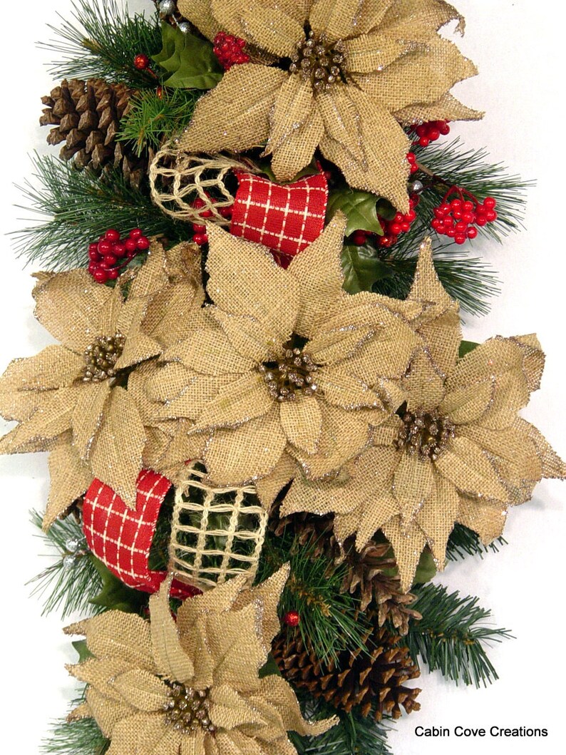 Christmas Swag Centerpiece Floral Arrangement Holiday Wreath Etsy