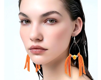 T-shirt Yarn Dangle Earrings