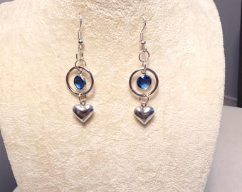 Pendientes colgantes de plata