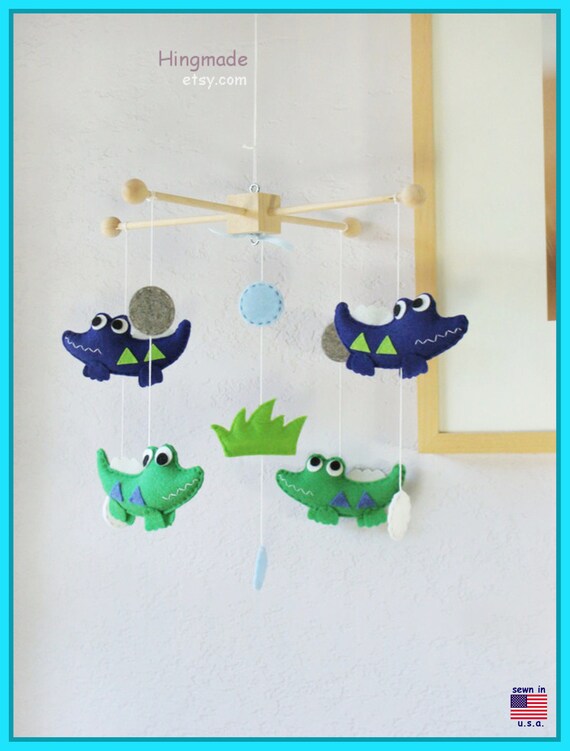 Alligator Mobile Baby Crib Mobile Baby Mobile Crocodile Etsy