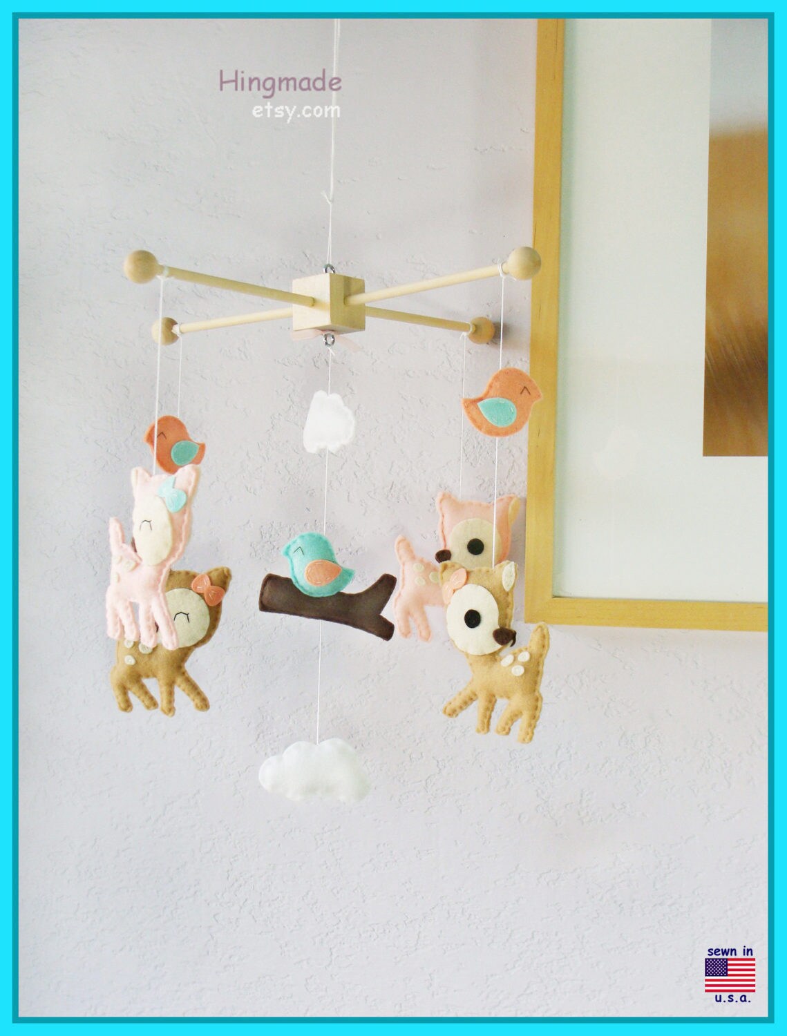 Baby Crib Mobile Baby Mobile Nursery Mobile Deer Baby